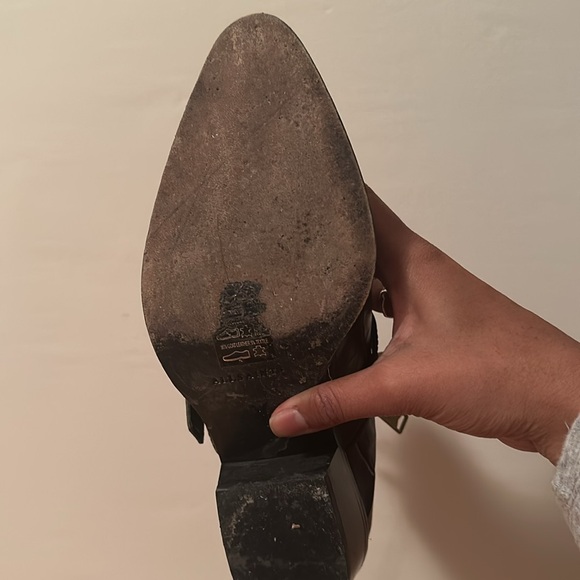 All Saints Katy Leather Croc Boots (Brown) - Picture 8 of 8